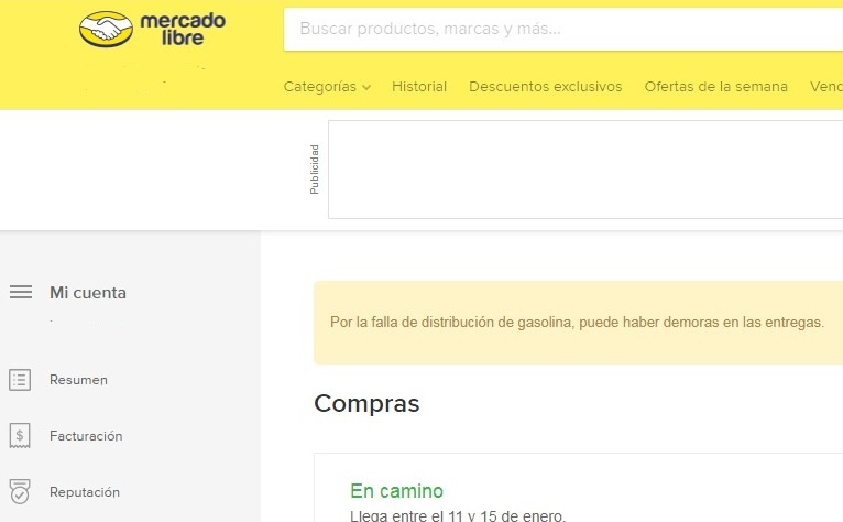 Desabasto de gasolina afecta a quienes compran productos por internet