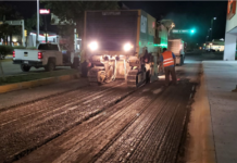 Continúan con trabajo de recarpeteo en el periférico Lombardo Toledano y R. Almada