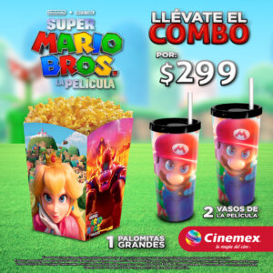 Mario Bros la Película; este es el costo de los combos 3 combo cinemex 2