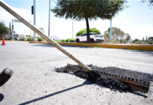 Toma precaución en las zonas donde habrá trabajo de bacheo este martes