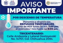 Habilita Municipio refugios temporales por 24 horas