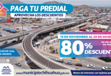 Aprovecha descuento en recargos del Predial, del 15 de noviembre al 29 de diciembre