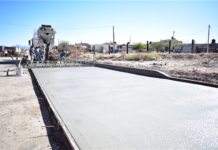Últimos trabajos de la pavimentación de circuito en colonia Las Norias