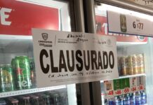Clausura Gobernación Estatal 16 establecimientos durante semana del 5 al 11 de febrero