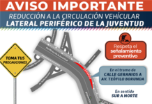 Toma rutas alternas, continúan con trabajos en lateral del Periférico de La Juventud