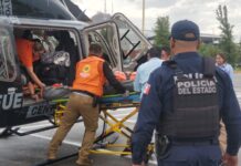 Realiza Estado traslado aéreo de paciente de 22 años