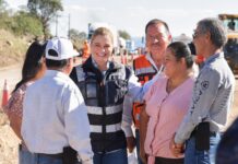 Supervisa Maru Campos reconstrucción de carretera La Quemada – Lázaro Cárdenas, en el municipio de Cuauhtémoc