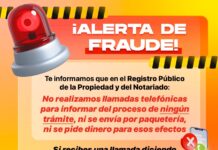Alerta el Registro Público de la Propiedad y del Notariado por llamadas fraudulentas