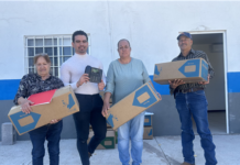 Entrega Municipio en la zona rural teléfonos celulares fijos, equipados con antena para mejorar la señal