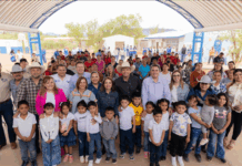 Inaugura Bonilla salón de usos múltiples y domo en kínder en Ejido Estación Terrazas