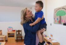 Maru Campos recorre Estancia Infantil Montessori del Cereso N° 1 de Aquiles Serdán