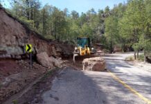 Restablecen paso seguro en la Sierra Tarahumara tras derrumbes por lluvias