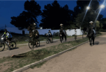 Participa Policía Montada en vigilancia de parque El Encino