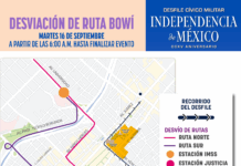 Anuncia OTV desvío de la ruta troncal del Bowí por desfile del 16 de septiembre