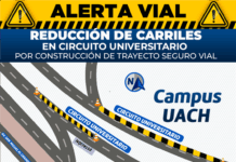 Precaución Continúan la reducción de carriles en el Circuito Universitario por construcción de Trayecto Vial Seguro