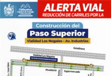 Recuerda Existe reducción a dos carriles por construcción de Paso Superior Vialidad Los Nogales