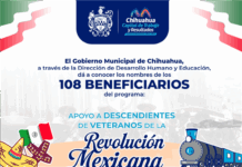 Publican listado de 108 beneficiarios del programa Apoyo a Descendientes de Veteranos de la Revolución