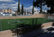 Concluyen rehabilitación de cancha de fútbol rápido en el Boulevard Díaz Ordaz