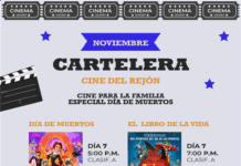 Invitan a disfrutar la cartelera de noviembre del Cine del Rejón