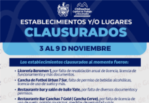 Operativo de Gobernación Municipal logra clausurar siete negocios por incumplir leyes