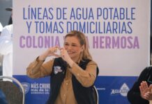 Maru Campos arranca la construcción de red de agua potable en colonia Vista Hermosa