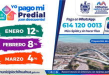 Aprovecha descuento del 12% en el Predial, a partir del viernes 2 de enero