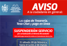 Suspenderán cajas de cobro de Tesorería por actualización del sistema