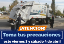 Anuncian suspensión del servicio de recolección de basura los próximos 3 y 4 de abril