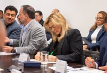 Maru Campos da seguimiento a las acciones enfocadas en la protección de las mujeres en sesión de la Mesa de Seguridad