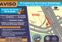 ¡Alerta Vial! reducción de carriles en tramo de lateral del periférico de la Juventud por reubicación de línea de drenaje: Municipio