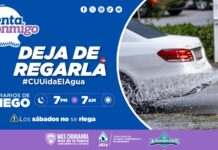 Llama JMAS Chihuahua a respetar horarios de riego para evitar desperdicio de agua