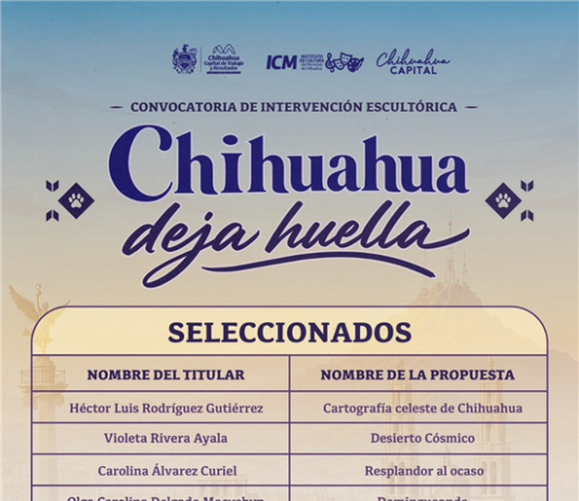Anuncia Gobierno Municipal a los 15 artistas seleccionados de la convocatoria “Chihuahua Deja Huella”