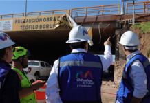 Supervisa Alcalde René Chavira daños en jardinera de Teófilo Borunda y Universidad; preparan trabajos de reparación