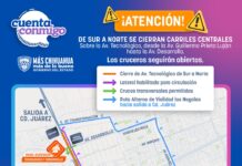Anuncia SCOP cierre de carriles centrales en avenida Tecnológico por construcción de pasos a desnivel