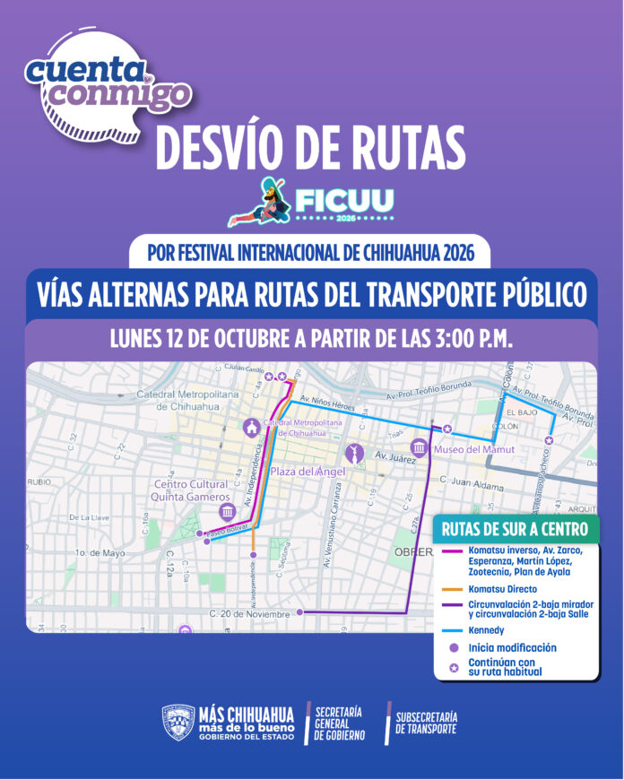 mapas comunicado 12 de oct_Desviación rutas sur a centro